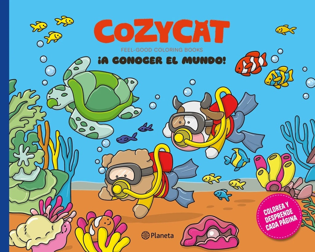 COZY CAT 4 A CONOCER EL MUNDO | FEEL GOOD COLORING BOOKS