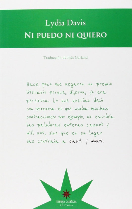 NI PUEDO NI QUIERO (Nuevo) | LYDIA DAVIS