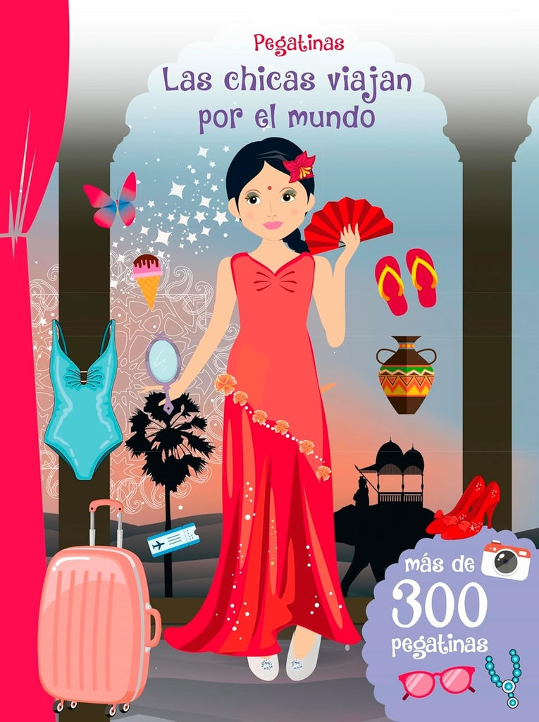 PEGATINAS. CHICAS VIAJAN POR EL MUNDO (Nuevo)