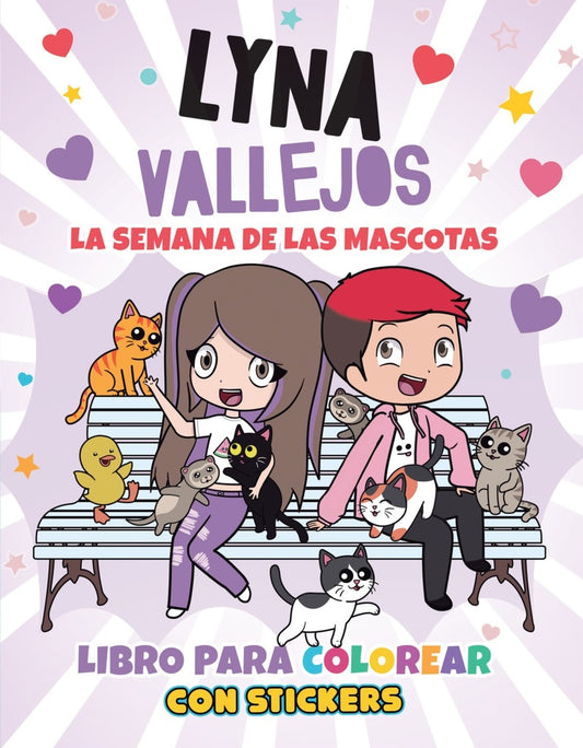 LA SEMANA DE LAS MASCOTAS libro para colorear con stickers | Lyna Vallejos