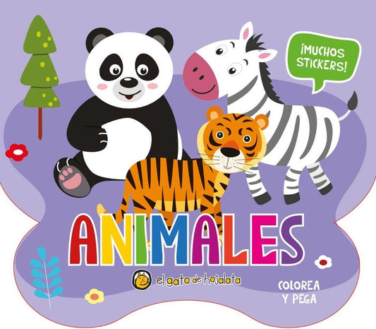 COLOREA Y PEGA - ANIMALES | VARIOS AUTORES