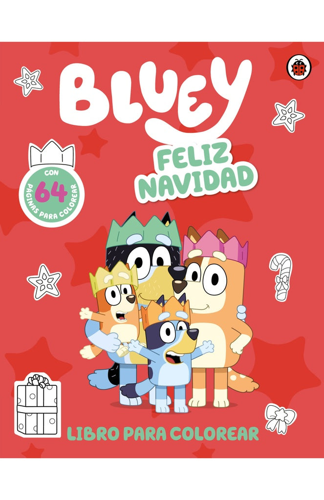 BLUEY FELIZ NAVIDAD PARA COLOREAR | BLUEY