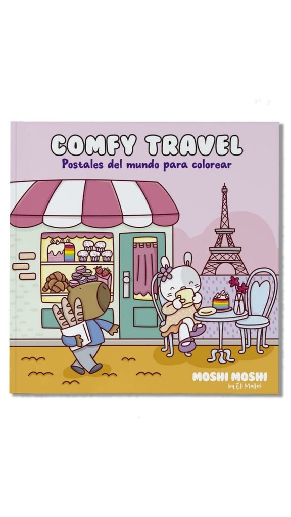 COMFY TRAVEL PASTELES DEL MUDO PARA COLOREAR | MOSHI MOSHI